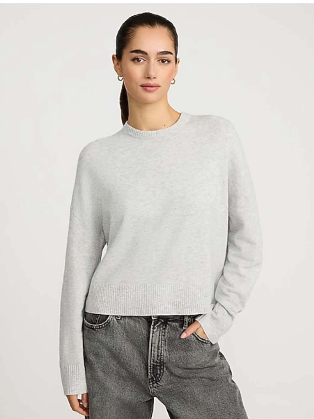 Express Light Gray Crewneck Sweater NWT